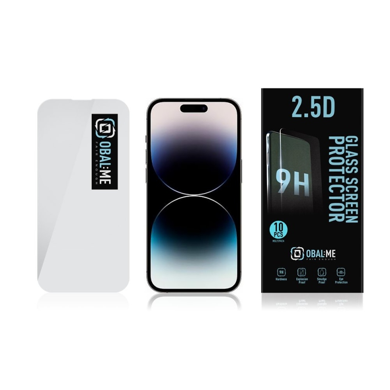 CSOMAG:ME Multipack 2.5D edzett üveg Apple iPhone 14 Pro Clear (10db)