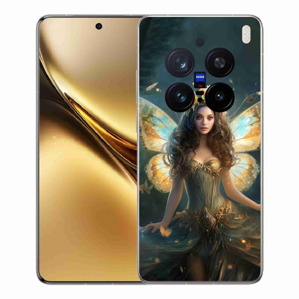 Zselés borítás mmCase a Vivo X200 Pro 5G készülékhez - pillangó nő
