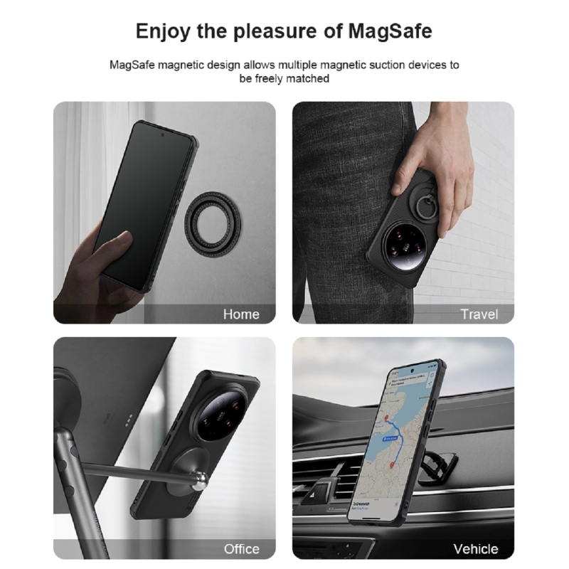 Nillkin Super Frosted PRO mágneses hátlap Xiaomi 14 Ultra Fekete