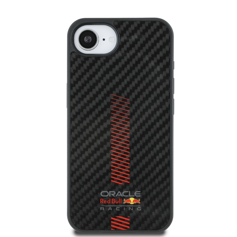 Red Bull Carbon Powerbar MagSafe MagSafe hátlap iPhone 16e készülékhez Fekete