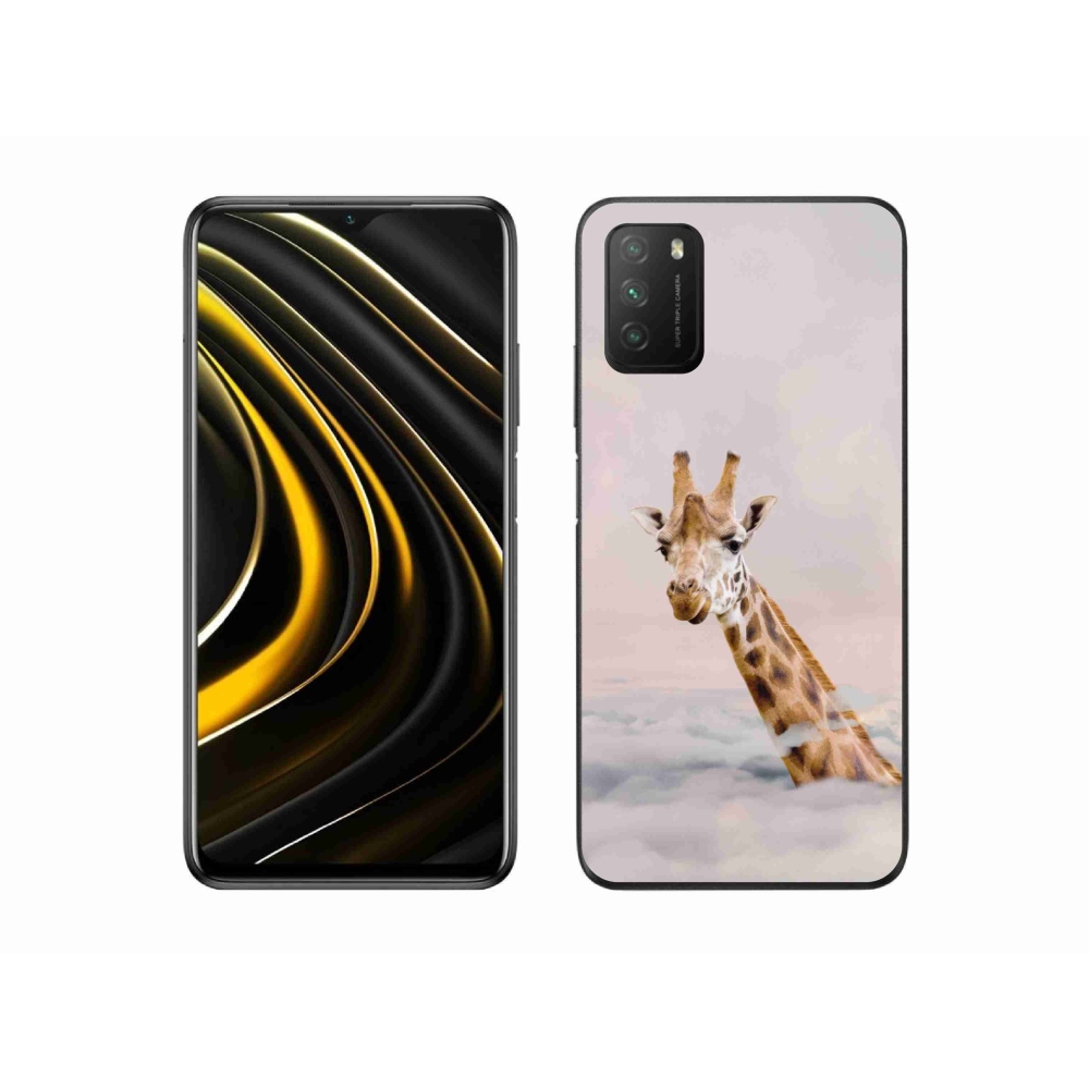 Gél borítás mmCase a Xiaomi Poco M3-hoz - zsiráf a felhőkben