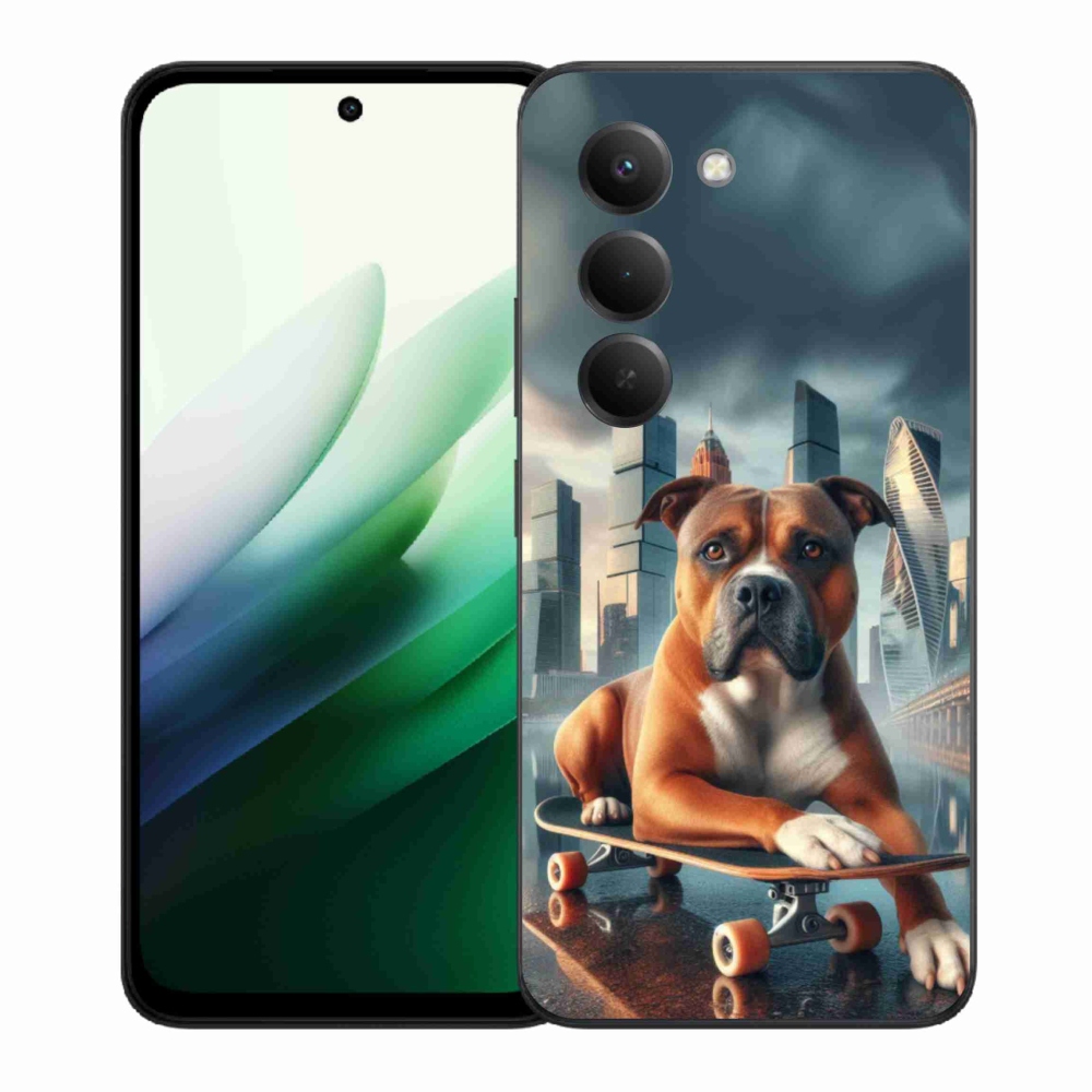 Gél borítás mmCase a Xiaomi Redmi 15 5G-hez - kutya gördeszkán