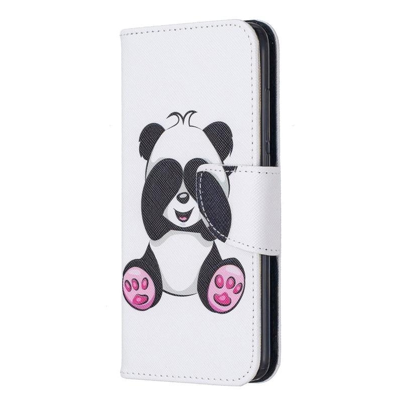 Bőr PU bőr pénztárca tok Xiaomi Redmi 7A - aranyos panda