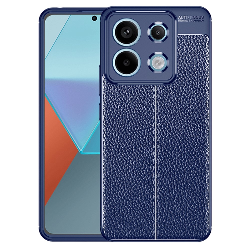 Litchi tartós zselés tok Xiaomi Redmi Note 13 Pro 5G/Poco X6 5G - kék