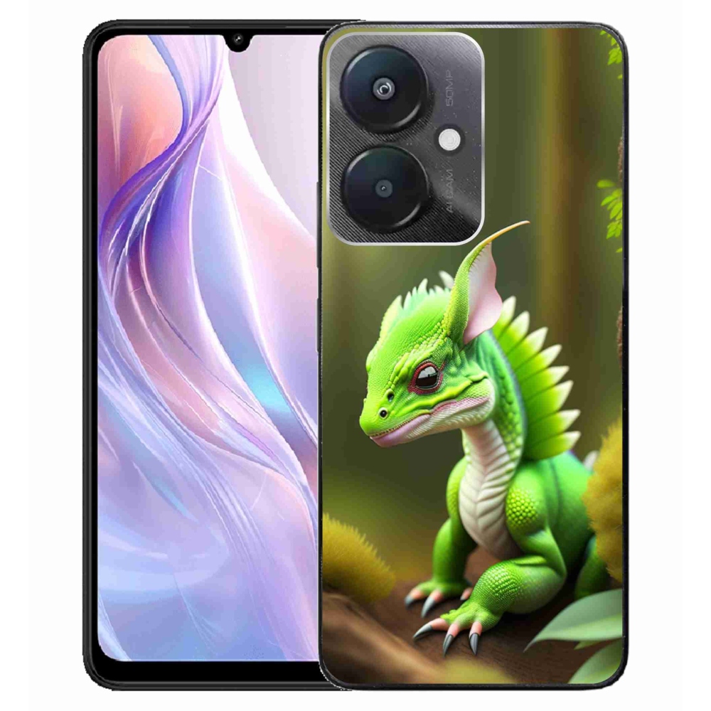 Gél borítás mmCase a Xiaomi Redmi 13C 5G-hez - zöld sárkány