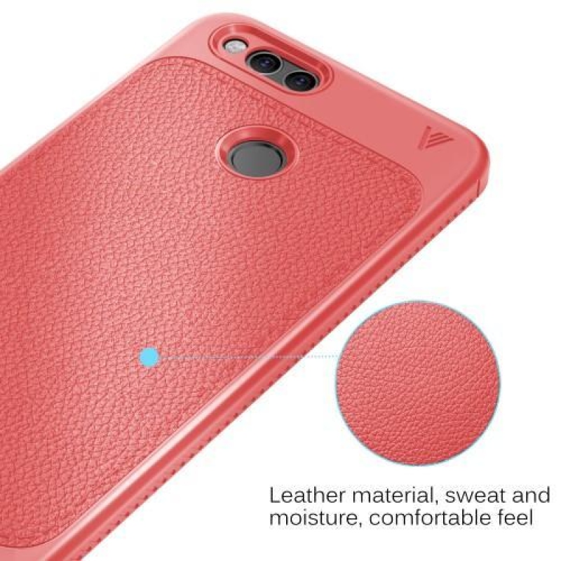 Just gél tok texturált hátlappal a Honor 7X-hez - piros