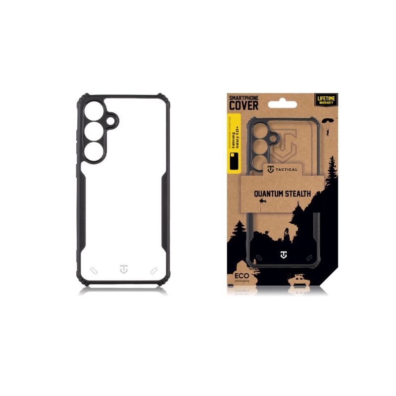 Tactical Quantum Stealth Cover for Samsung Galaxy S25+ Clear/Black (átlátszó/fekete)