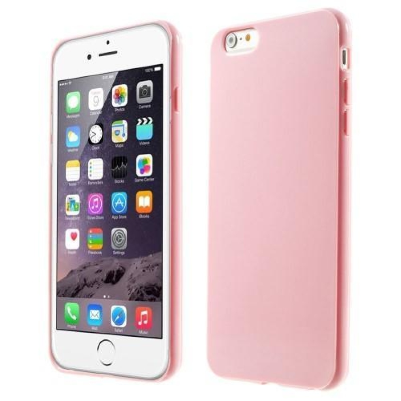 Fényes zselés tok iPhone 6s Plus és 6 Plus készülékhez - rózsaszín