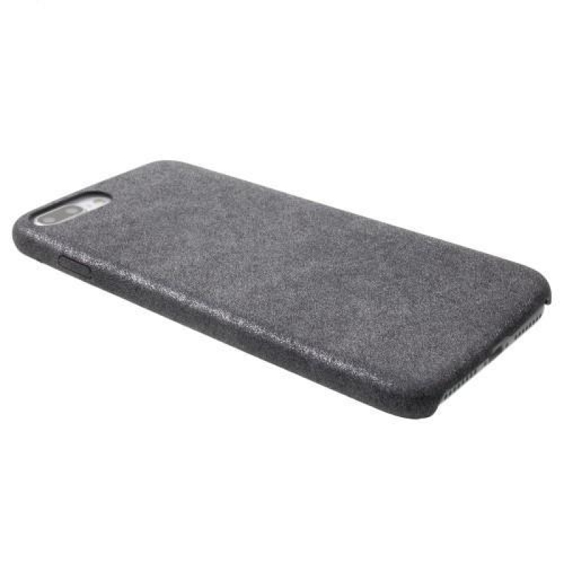 Lethy műanyag tok PU bőr hátlappal iPhone 7 Plus és iPhone 8 Plus készülékhez - szürke