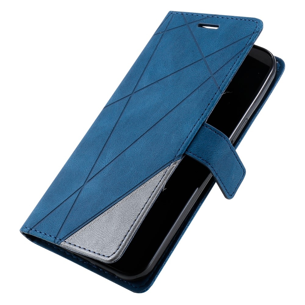 Vonalas könyv tok Xiaomi Redmi Note 14 5G - kék