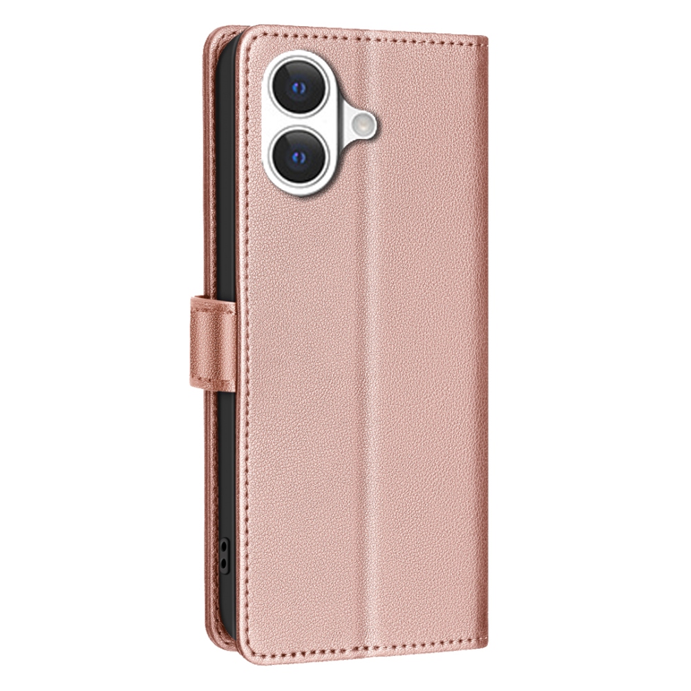 BINFEN könyvtáska iPhone 17 készülékhez - rózsaarany