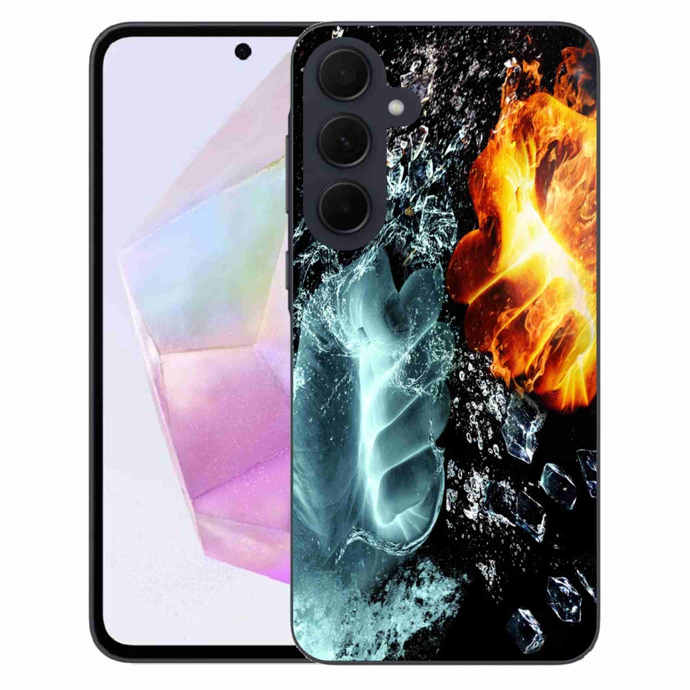 Zselés borítás mmCase Samsung Galaxy A35 5G - víz és tűz