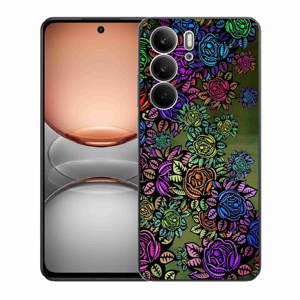 Zselés borító mmCase a Realme C75 készülékhez - virágok 6
