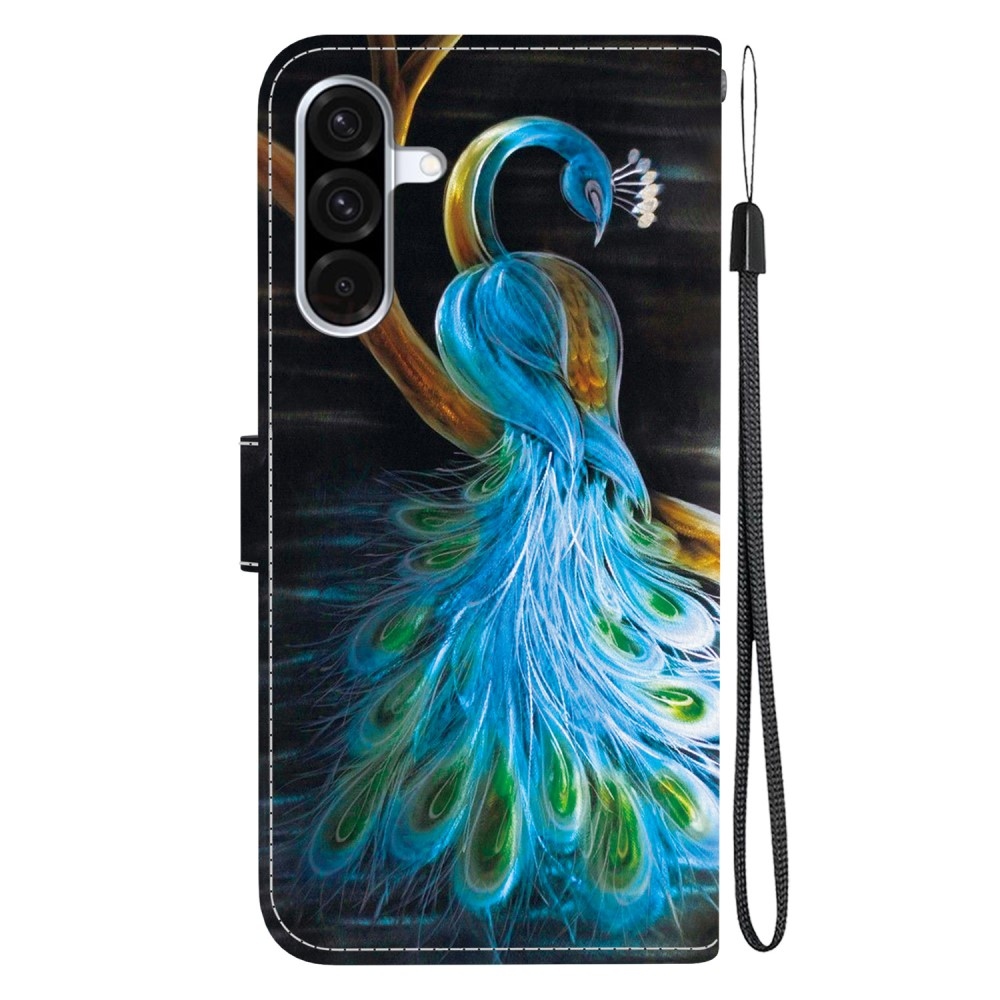 Sokoldalú könyves tok Samsung Galaxy A36 5G/A56 5G - páva