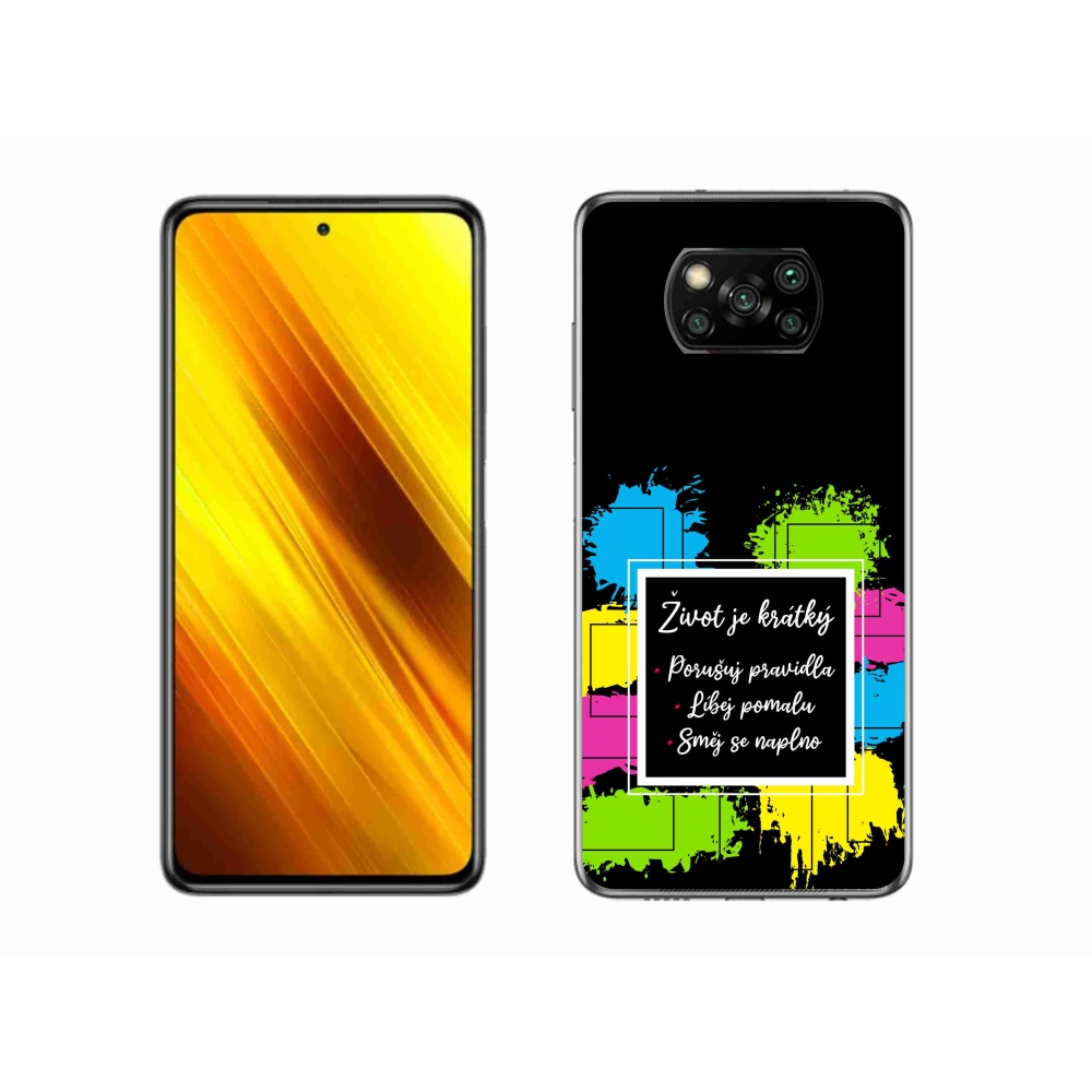 Gél borítás mmCase a Xiaomi Poco X3 Pro számára - idézem 5 fekete háttér