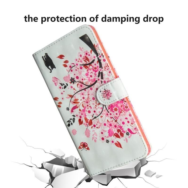 Nyomtatott pénztárca tok Samsung Galaxy S10 Lite-hoz - virágzó fa