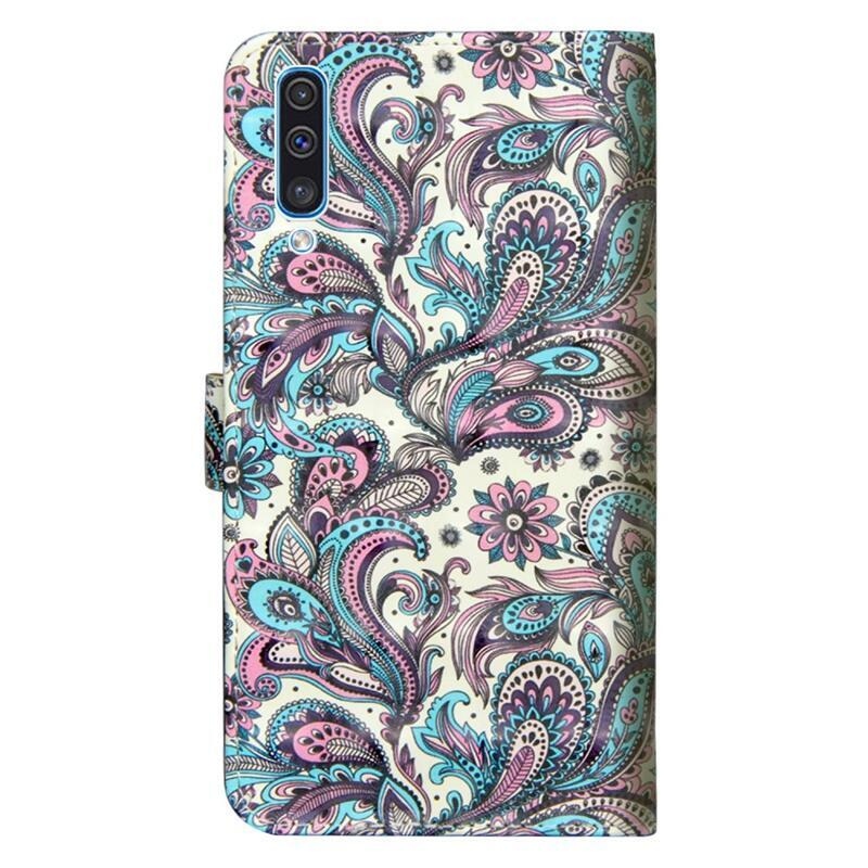Nyomtatott pénztárca tok Samsung Galaxy A50/A30s készülékhez - kasmírminta