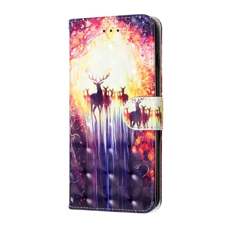 Könnyű PU bőr pénztárca tok Samsung Galaxy S20 Ultra készülékhez - jávorszarvas