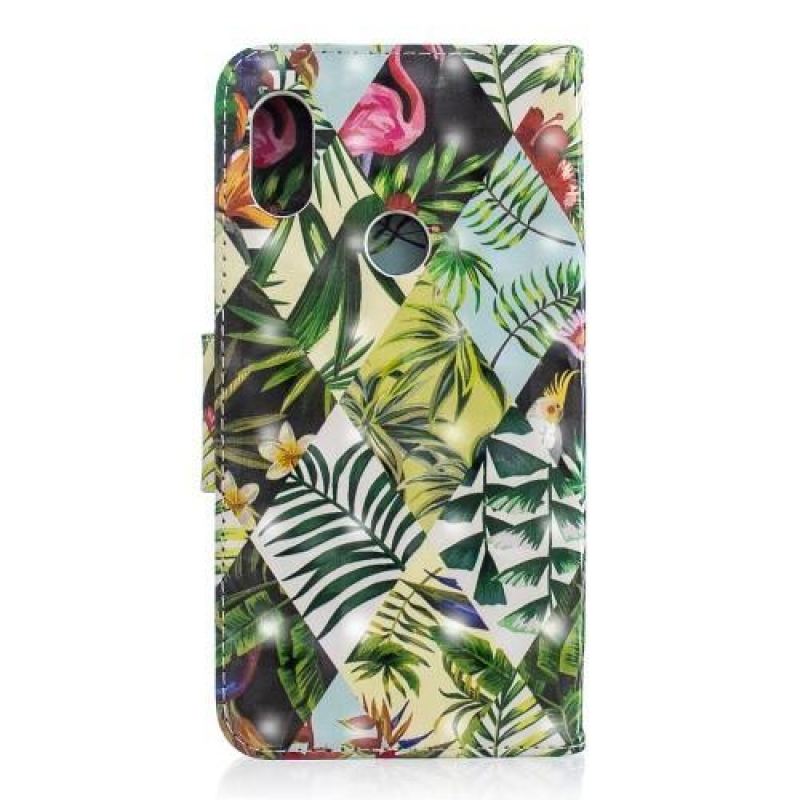 Könnyű PU bőr pénztárca tok Xiaomi Redmi Note 6 Pro - virágokhoz