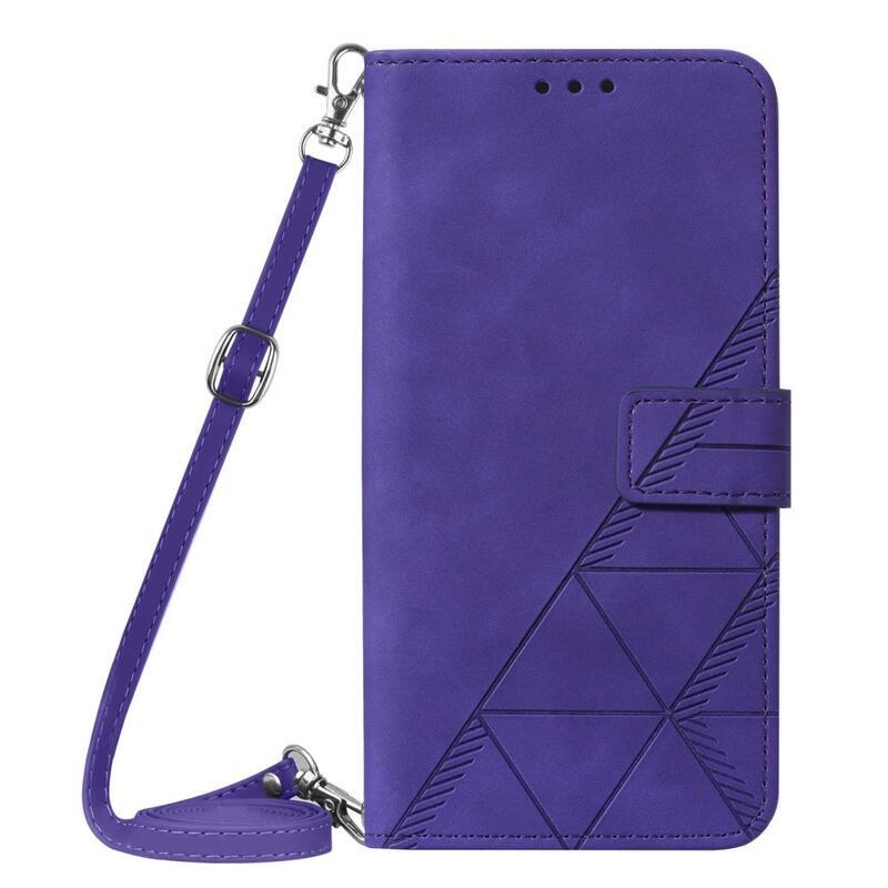Line PU bőr pénztárca tok az Oppo A16s/A54s készülékhez - lila