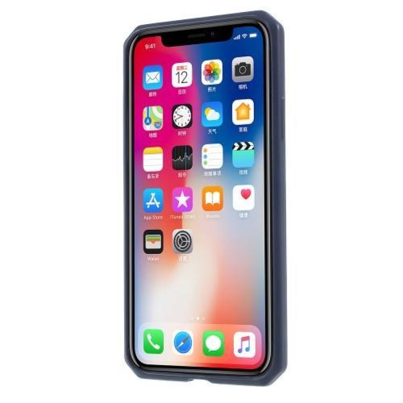 Lines zselés tok iPhone X készülékhez - sötétkék