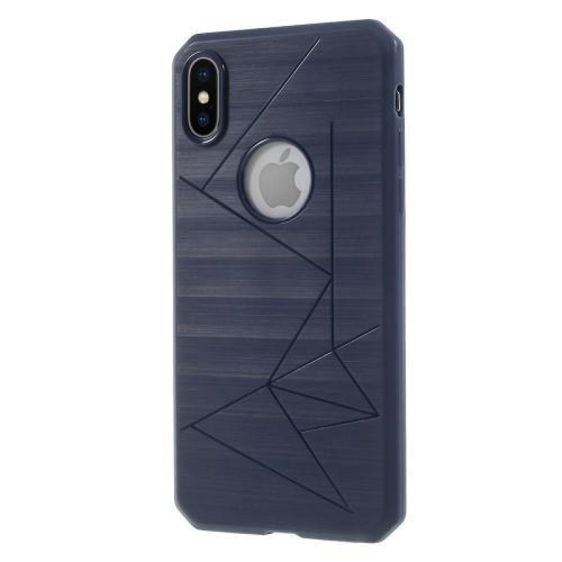 Lines zselés tok iPhone X készülékhez - sötétkék