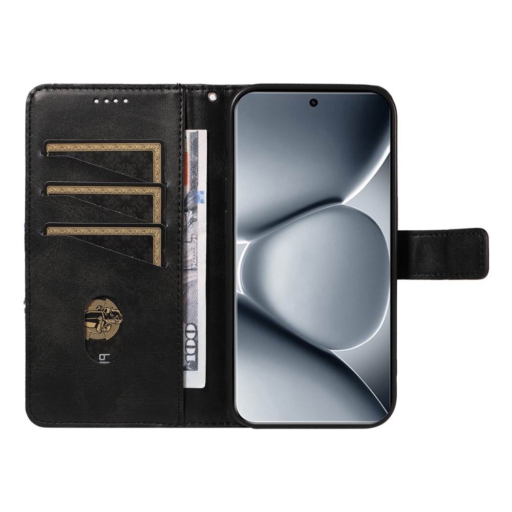 Vonalak könyv tok Xiaomi Redmi Note 15 Pro+ 5G - fekete