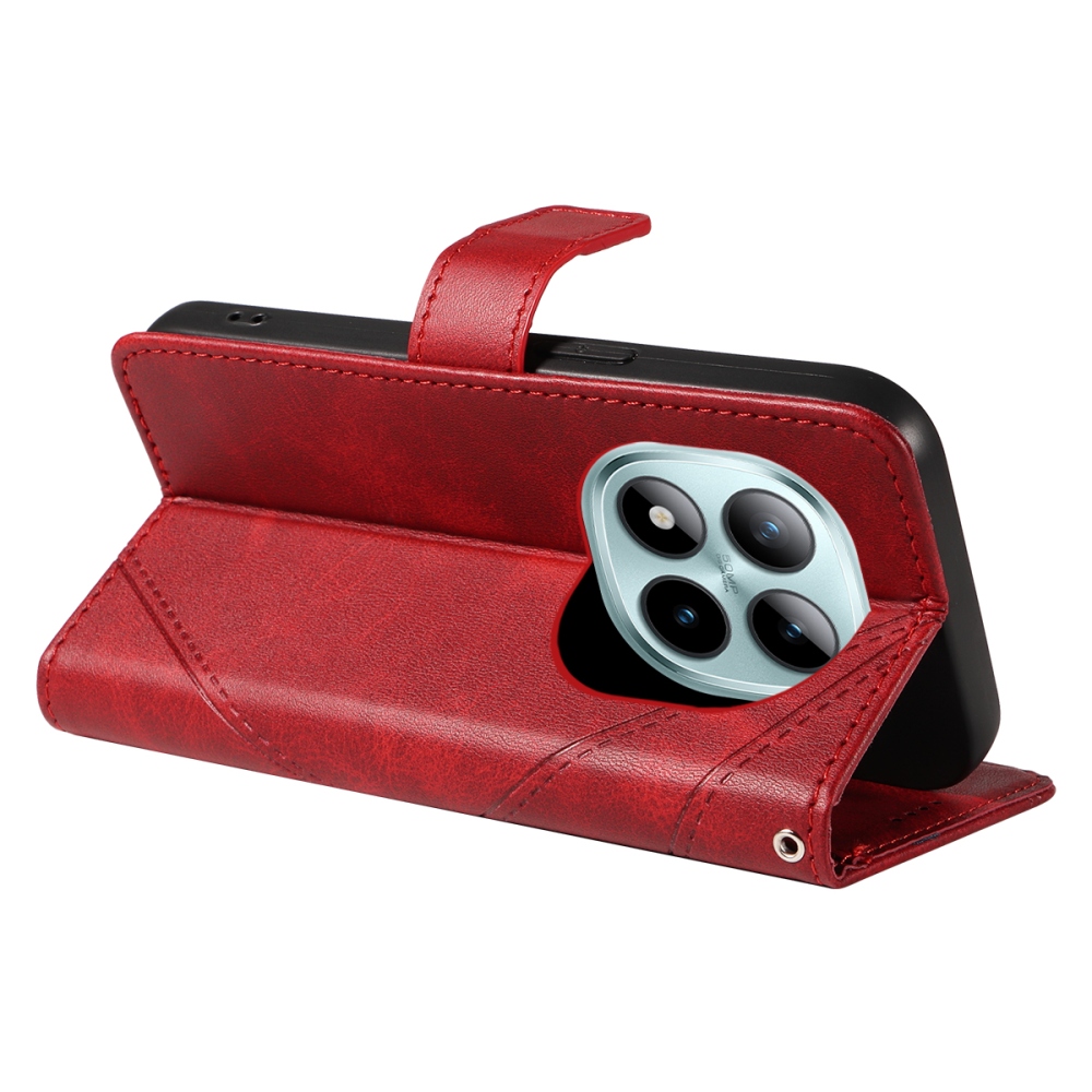 Vonalak könyv tok Xiaomi Redmi Note 15 Pro+ 5G - piros