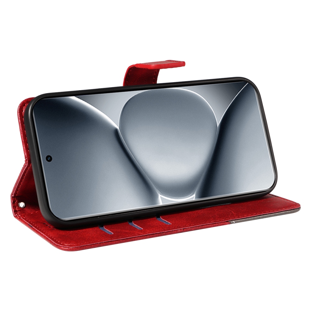 Vonalak könyv tok Xiaomi Redmi Note 15 Pro+ 5G - piros