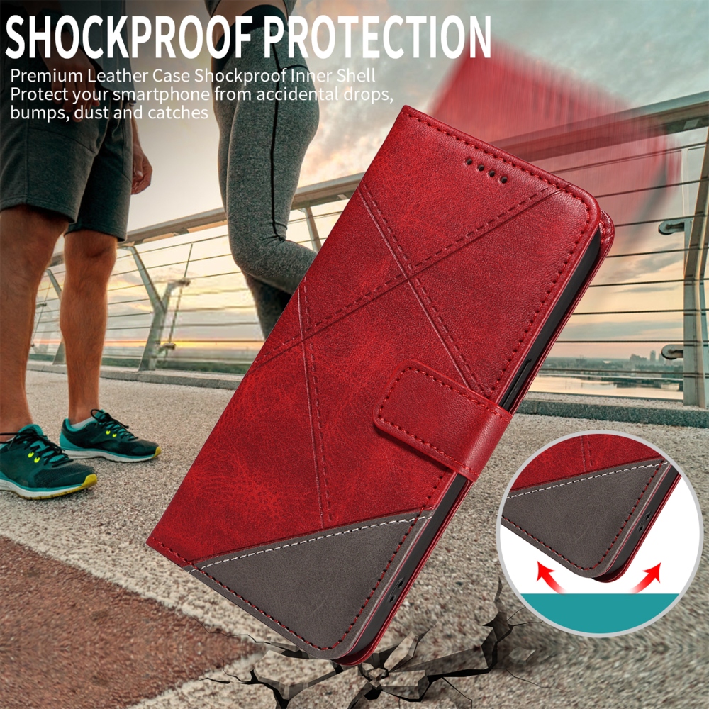 Vonalak könyv tok Xiaomi Redmi Note 15 Pro+ 5G - piros