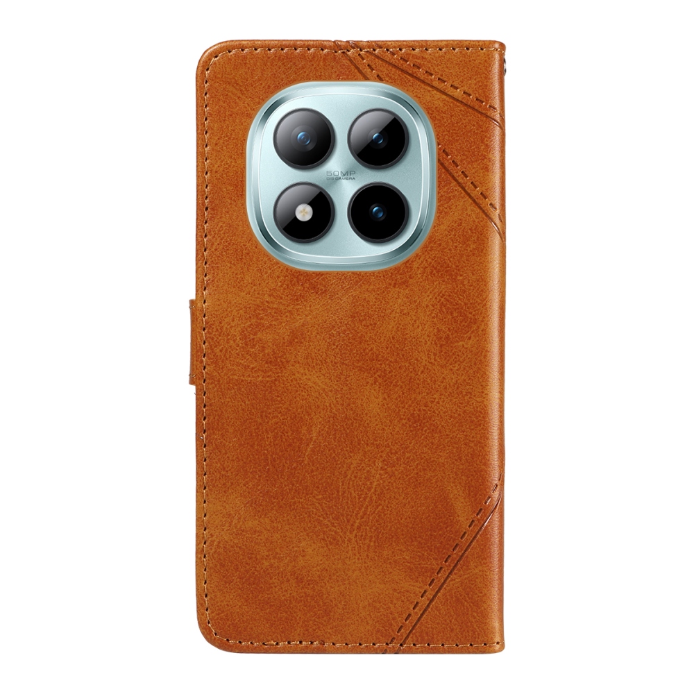 Vonalas könyv tok Xiaomi Redmi Note 15 Pro+ 5G - barna