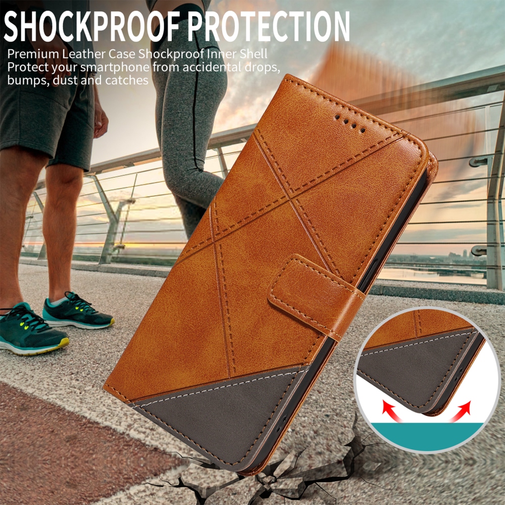 Vonalas könyv tok Xiaomi Redmi Note 15 Pro+ 5G - barna