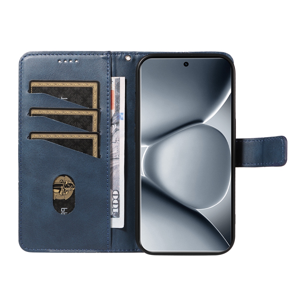 Vonalas könyv tok Xiaomi Redmi Note 15 Pro+ 5G - kék