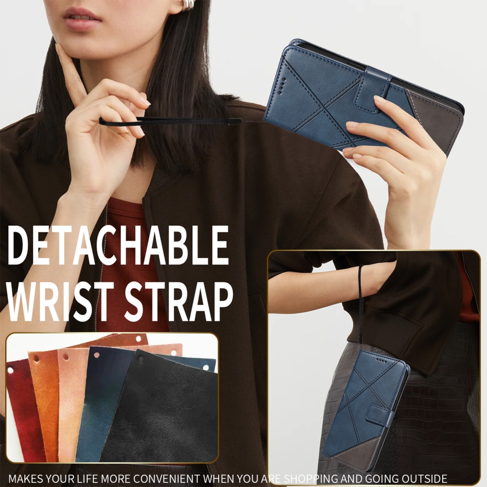 Vonalas könyv tok Xiaomi Redmi Note 15 Pro+ 5G - kék