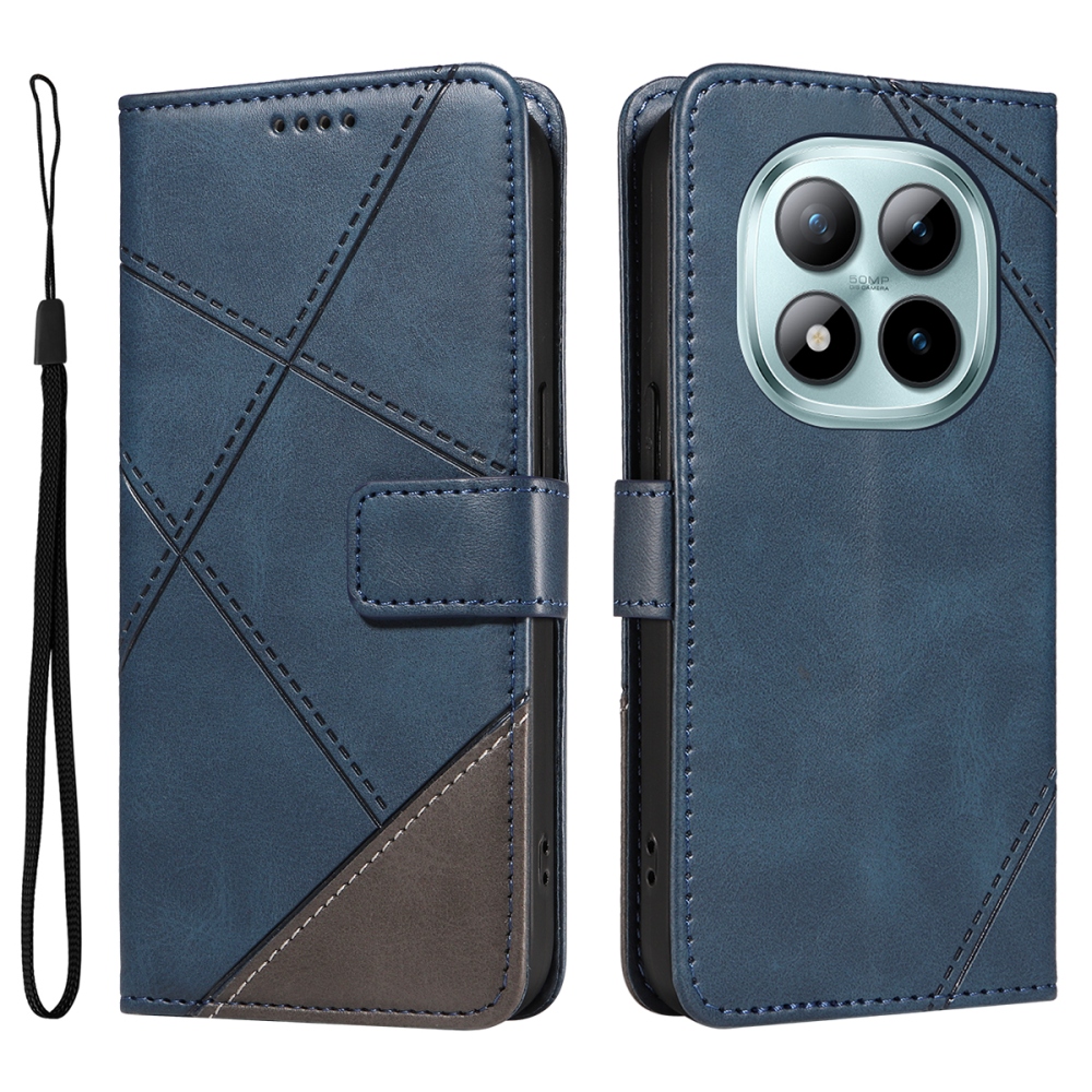 Vonalas könyv tok Xiaomi Redmi Note 15 Pro+ 5G - kék