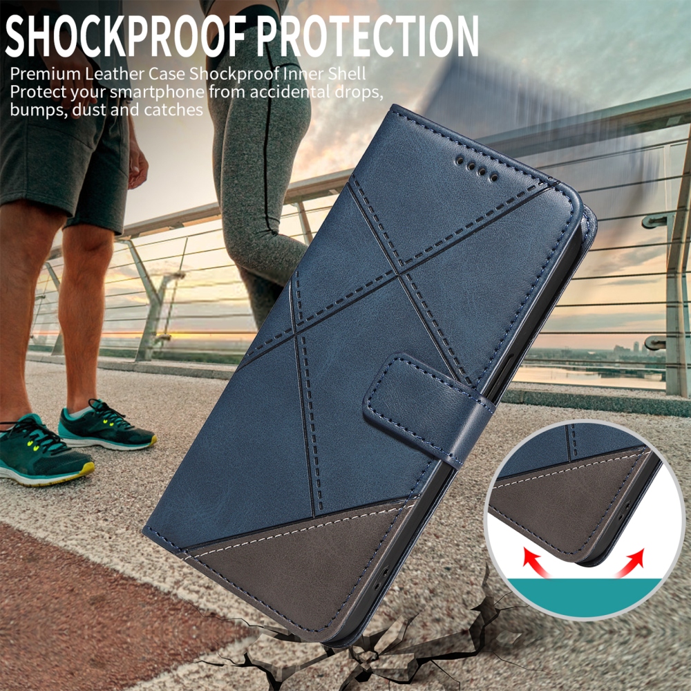 Vonalas könyv tok Xiaomi Redmi Note 15 Pro+ 5G - kék