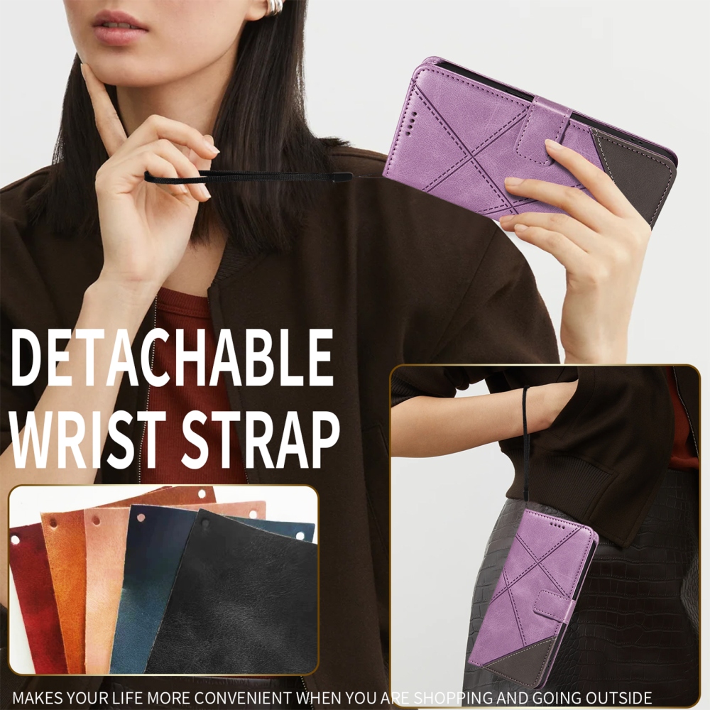 Vonalak könyv tok Xiaomi Redmi Note 15 Pro+ 5G - világos lila