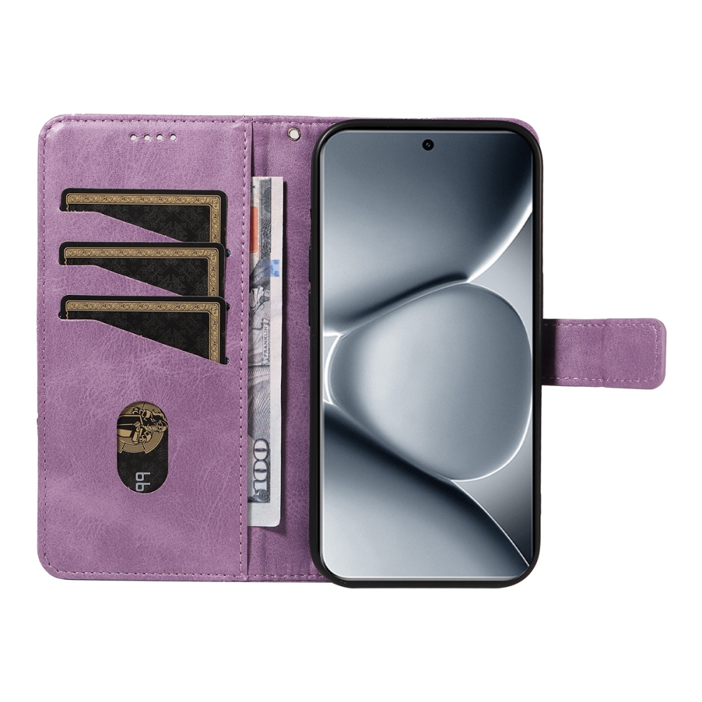 Vonalak könyv tok Xiaomi Redmi Note 15 Pro+ 5G - világos lila