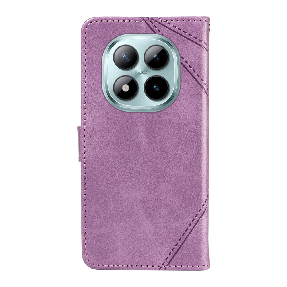 Vonalak könyv tok Xiaomi Redmi Note 15 Pro+ 5G - világos lila