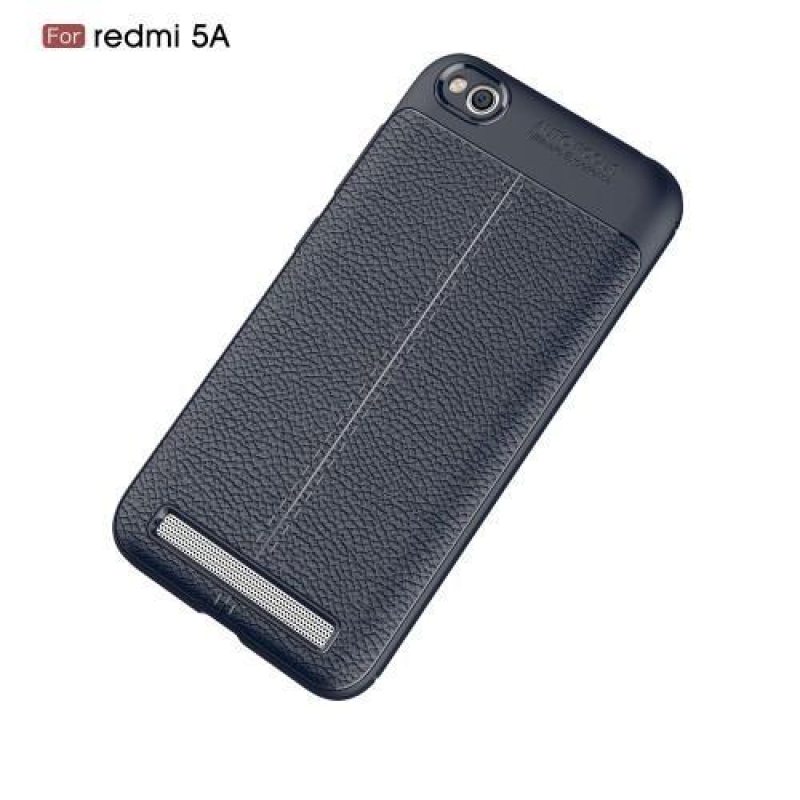 Litch zselés tok texturált hátlappal Xiaomi Redmi 5A - sötétkék