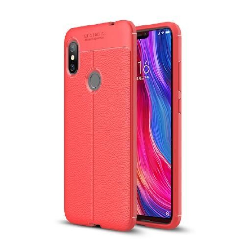Litch tartós zselés tok Xiaomi Redmi Note 6 Pro - piros
