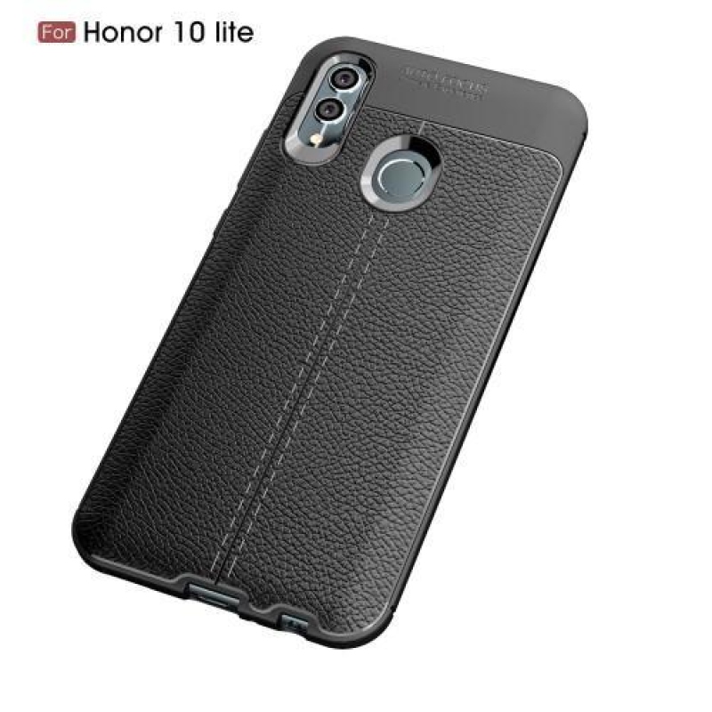 Litch tartós szilikon borítás Honor 10 Lite és Huawei P Smart (2019) készülékhez - fekete
