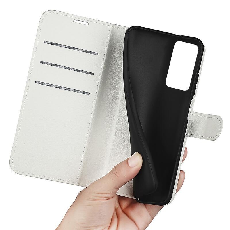Litchi PU bőr pénztárca tok Xiaomi 12/12X - fehér