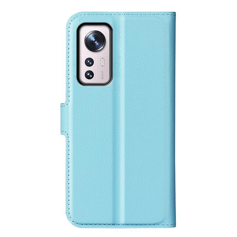 Litchi PU bőr pénztárca tok Xiaomi 12/12X - kék