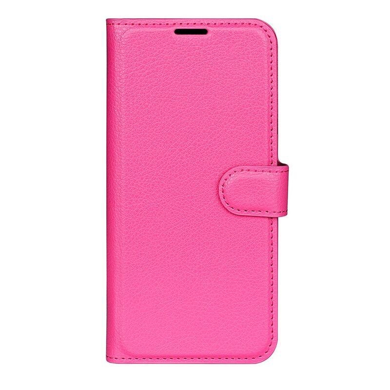 Litchi PU bőr pénztárca tok Xiaomi 12/12X - rózsa