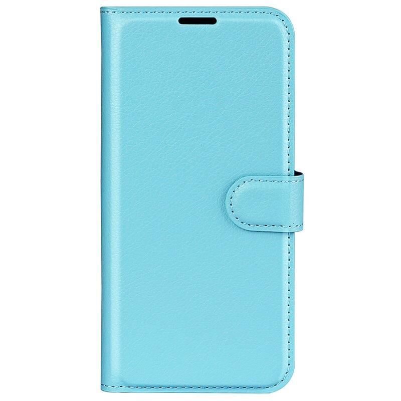Litchi PU bőr pénztárca tok Xiaomi 12 Pro-hoz - kék
