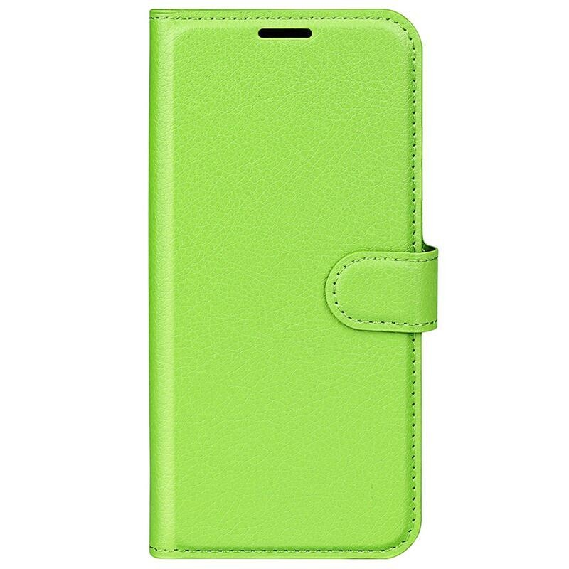 Litchi PU bőr pénztárca tok Xiaomi 12 Pro-hoz - zöld