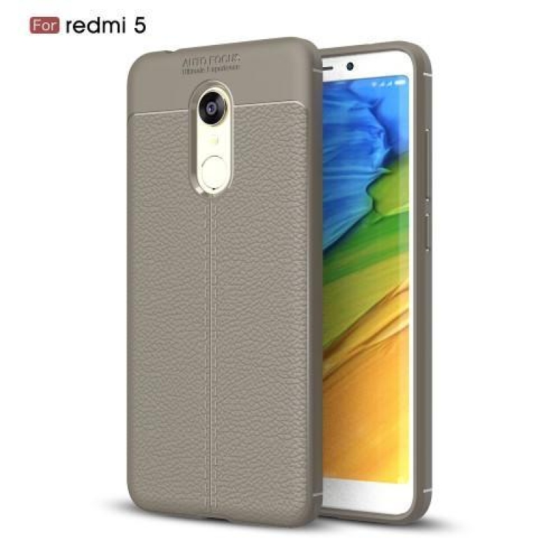 Litch texturált tartós tok Xiaomi Redmi 5 - szürke