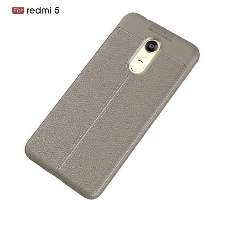 Litch texturált tartós tok Xiaomi Redmi 5 - szürke