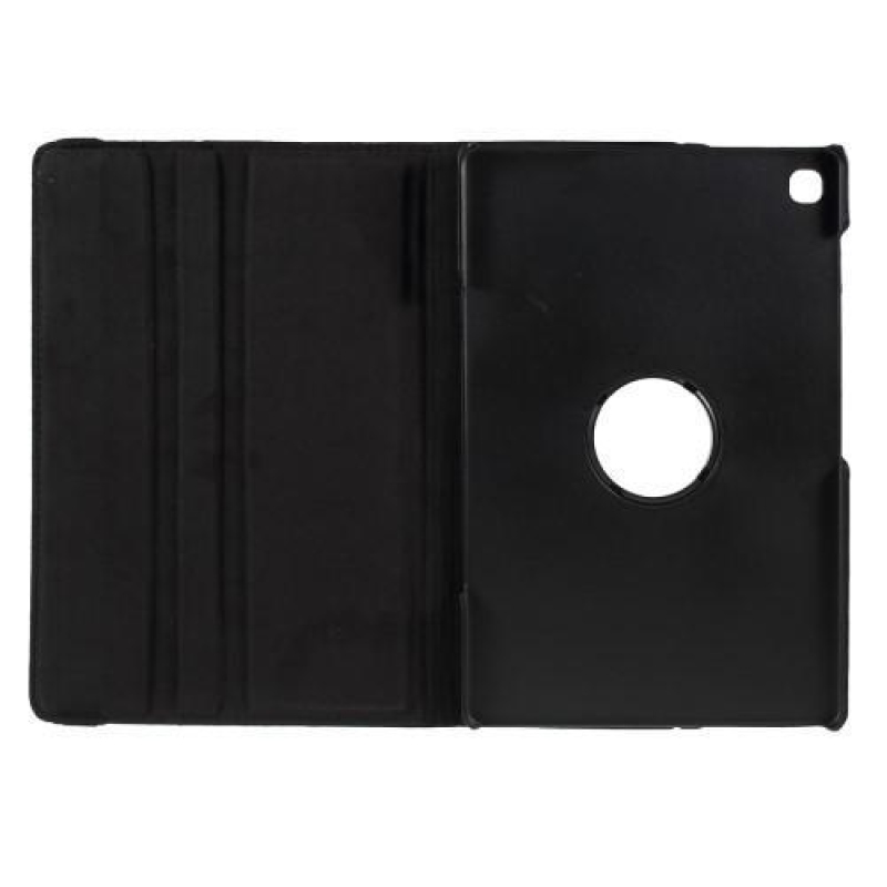 Litchi 360 forgatható tok Samsung Galaxy TAB A 10.1 (2019) SM-T510/SM-T515 táblagéphez - fekete színben